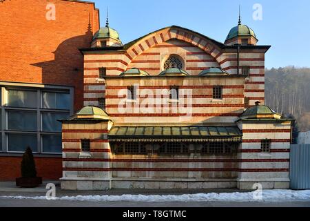 La Slovaquie, Bratislava, région, ville thermale Trencianske Teplice, hammam de style mauresque, construit en 1888 Banque D'Images