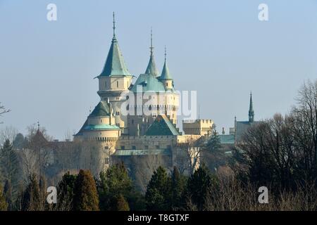 La Slovaquie, la Slovaquie centrale, Bojnice, Château de Bojnice, modifiée au 19ème siècle dans le style Renaissance Banque D'Images