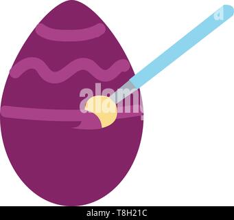 Easter Egg painting hand drawn vector design, illustration, sur fond blanc. Illustration de Vecteur
