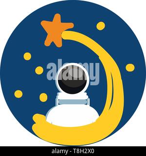 La main de l'espace design, illustration, vecteur sur fond blanc. Illustration de Vecteur