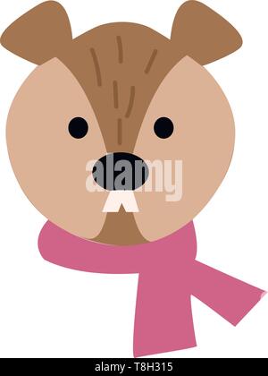 Beaver hand drawn vector design, illustration, sur fond blanc. Illustration de Vecteur