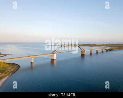 Vue aérienne du pont de Fehmarn Banque D'Images