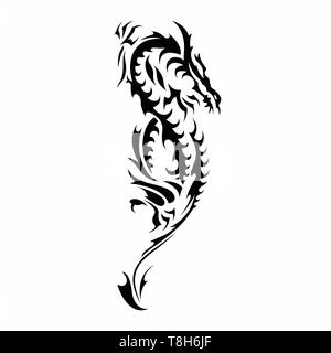 Les vecteurs pour motifs de tatouage de dragon, t-shirt designs, logos, symboles, facile à appliquer. Illustration de Vecteur