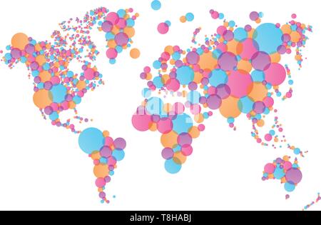 Carte du monde l'art abstrait Illustration de Vecteur