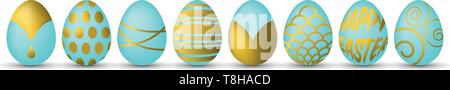 Les oeufs de Pâques colorés Illustration de Vecteur