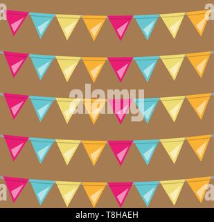 Arrière-plan transparent bunting flags garland Illustration de Vecteur
