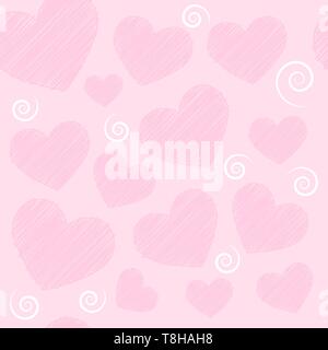 Pink Hearts transparent Illustration de Vecteur