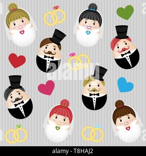 Mariage sans motif de fond Illustration de Vecteur