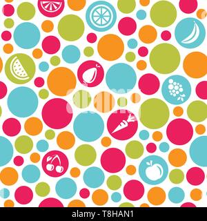 Fond transparent avec des fruits et des légumes contexte Illustration de Vecteur