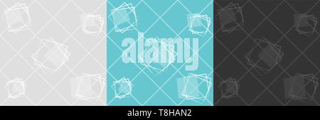 Jeu de motifs carrés de fond transparent Illustration de Vecteur