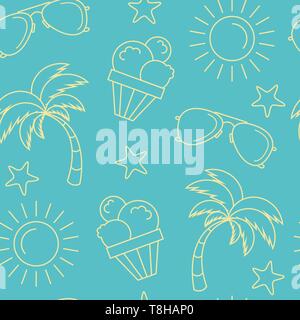 L'été sans motif de fond Illustration de Vecteur