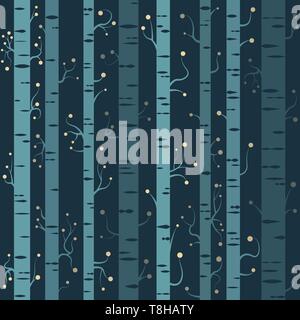 Nuit sans motif arbre vector Illustration de Vecteur