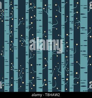 Nuit sans motif arbre vector Illustration de Vecteur
