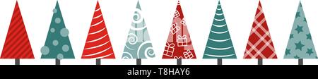 Vecteur d'arbres de Noël Illustration de Vecteur