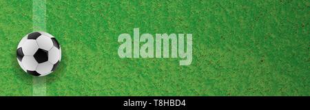 Ballon de soccer field background Illustration de Vecteur