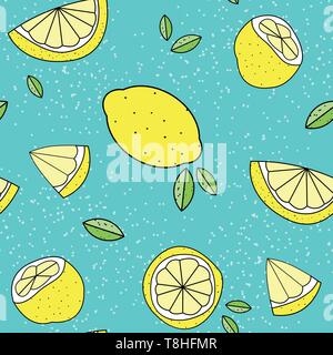 Motif de fond transparente de citron Illustration de Vecteur