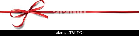 Ruban arc rouge isolé Illustration de Vecteur