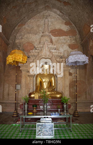 Htilominlo temple, ancienne Bagan Nyaung U et village, région de Mandalay, Myanmar, en Asie Banque D'Images
