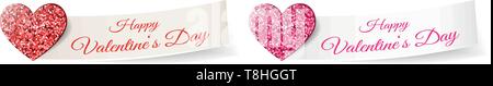 Valentines Day glitter heart Illustration de Vecteur