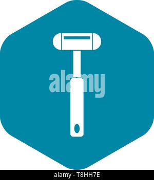 Marteau à réflexe, l'icône de style simple. Illustration de Vecteur