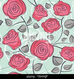 Roses transparente motif de fond Illustration de Vecteur