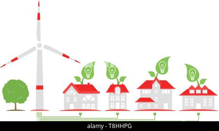 énergie éolienne Illustration de Vecteur