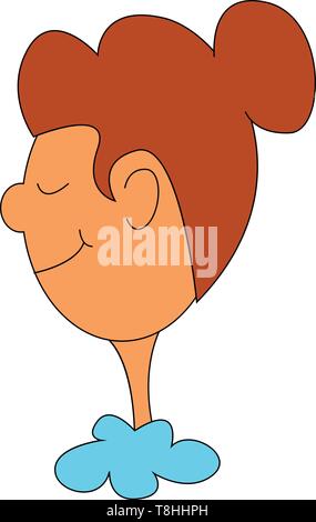 Un vieil homme portant un chapeau noir attaché à sa tête, Scénario, dessin en couleur ou d'illustration. Illustration de Vecteur