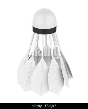 Feather Badminton volant Isolated Banque D'Images