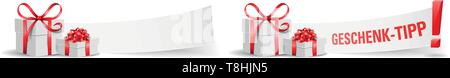 Boîtes cadeaux avec du papier (idée cadeau) Illustration de Vecteur