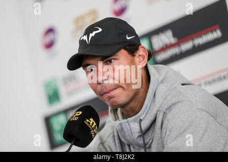 Rome, Italie. 13 mai, 2019. Rome, IBI 19 Bnl International Tennis - Rafael Nadal Conférence de presse indépendant Crédit : Photo Agency Srl/Alamy Live News Banque D'Images