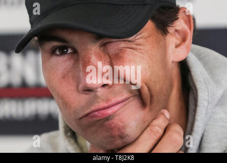 Rome, Italie. 13 mai, 2019. Rome, IBI 19 Bnl International Tennis - Rafael Nadal Conférence de presse indépendant Crédit : Photo Agency Srl/Alamy Live News Banque D'Images