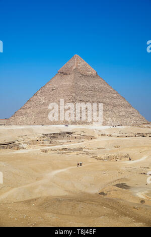La grande pyramide de Gizeh, près du Caire, Egypte Plateau Banque D'Images