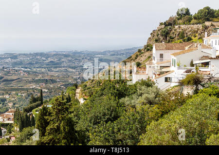 Mijas Pueblo, le charmant village blanc de la Costa del Sol, Andalousie, espagne. Banque D'Images
