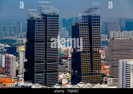 L'horizon de Singapour, Singapour, en Asie du sud-est Banque D'Images