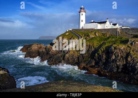 L'Irlande, comté de Donegal, Fanad Head, le plus au nord du phare de l'Irlande Banque D'Images