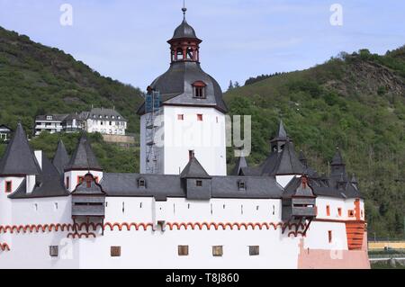 Château Pfalzgrafenstein (allemand : Burg Pfalzgrafenstein) est un château sans frais sur l'île de Falkenau, autrement connu comme l'île dans le Palatinat du Rhin (K Banque D'Images