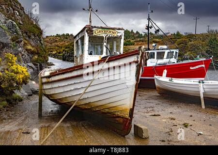 L'Irlande, comté de Donegal, Bunbeg Harbour Banque D'Images