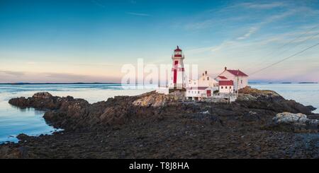 Canada, Nouveau-Brunswick, Île Campobello, Head Harbour lighthouse phare Banque D'Images