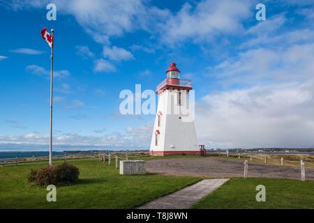Le Canada, l'Île du Prince Édouard, Souris, phare de Souris East Banque D'Images