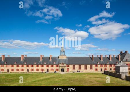 Le Canada, la Nouvelle-Écosse, Louisbourg, Fortress of Louisbourg National Historic Park, Kings Bastion Barracks Banque D'Images