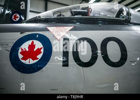 Le Canada, la Nouvelle-Écosse, Shearwater, Shearwater Aviation Museum, Musée de l'aviation militaire maritime du Canada à la BFC Shearwater, McDonnell F2H Banshee Fighter Bomber Banque D'Images