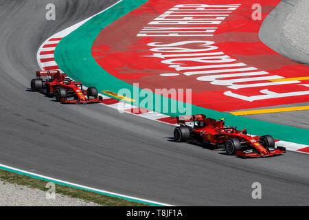 F1 World Champioship 2019. Grand Prix d'Espagne. Barcelone, 9-12 mai 2019. Charles Leclerc et Sebastian Vettel, Ferrari. Banque D'Images