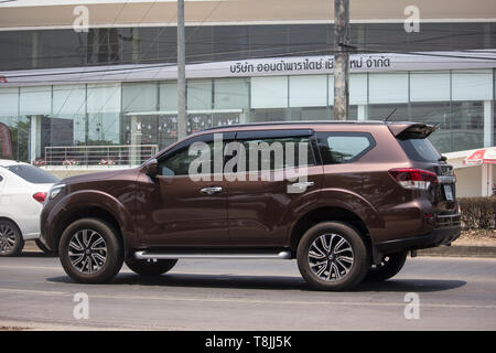 Chiang Mai, Thaïlande - 30 Avril 2019 : Nouvelle Voiture Suv Nissan Terra. Photo sur route dans la banlieue urbaine de la ville de Chiangmai. Banque D'Images
