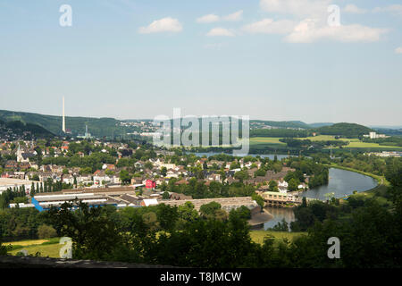 Deutschland, Nordrhein-Westfalen, Wetter (Ruhr), Blick von der Burgruine Volmarstein Banque D'Images