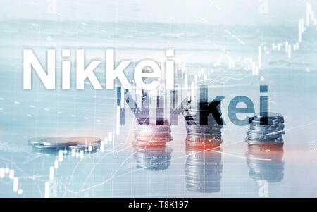 Le Nikkei 225 Stock Average index. Financial Business concept économique. Banque D'Images