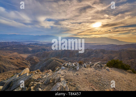 Faille de San Andreas vu depuis le Parc National de Joshua Tree Banque D'Images