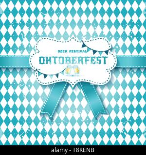 Ceative vector illustration jeu d'étiquettes, d'écussons et d'éléments de conception sur la fête de la bière Oktoberfest sur motif transparent Illustration de Vecteur