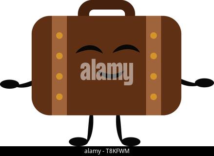 Porte-documents est un cas avec un manche, notamment pour le transport de documents d'affaires., Scénario, dessin en couleur ou d'illustration. Illustration de Vecteur