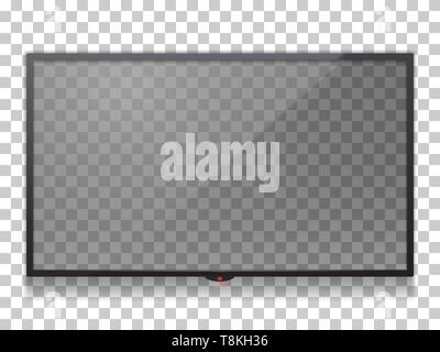 Affichage du moniteur ordinateur réaliste ou Smart TV de mock up vector illustration. Illustration de Vecteur