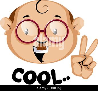 Les droits de l'emojy Funy avec un symbole et lettres, illustration, vecteur sur fond blanc. Illustration de Vecteur